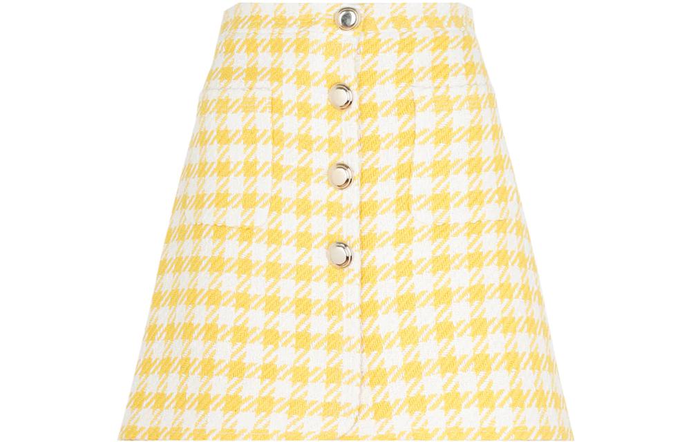 Order (W) MIU MIU SS22 黄色格纹迷你裙休闲穿搭 MG1739GRV-F0010