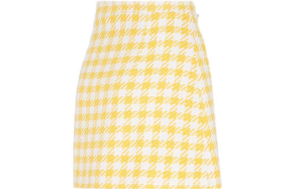 Shop (W) MIU MIU SS22 黄色格纹迷你裙休闲穿搭 MG1739GRV-F0010