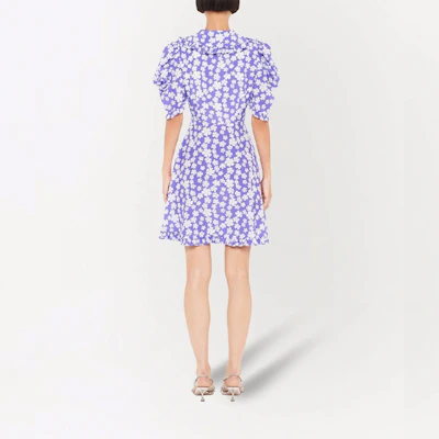 (W) MIU MIU 2022春夏花卉印花A字短袖连衣裙 紫色。 MF4527-10MA-F02U0 Shop (W) MIU MIU 2022春夏花卉印花A字短袖连衣裙 紫色。 MF4527-10MA-F02U0