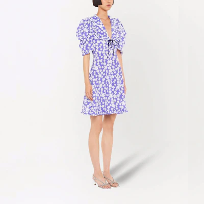 (W) MIU MIU 2022春夏花卉印花A字短袖连衣裙 紫色。 MF4527-10MA-F02U0 Purchase (W) MIU MIU 2022春夏花卉印花A字短袖连衣裙 紫色。 MF4527-10MA-F02U0