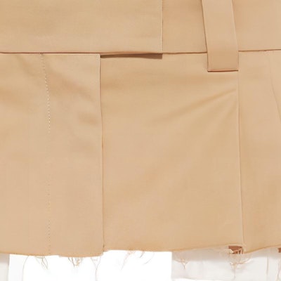 (W) MIU MIU SS22 卡其色斜纹迷你裙 休闲穿搭. MG1779-1UPX-F0065 Sizing (W) MIU MIU SS22 卡其色斜纹迷你裙 休闲穿搭. MG1779-1UPX-F0065