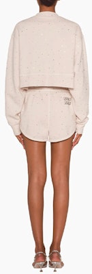 (W) MIU MIU SS22 刺繡Logo長袖運動衫 女士米色 MJL802-1ZFR-F0036 Shop (W) MIU MIU SS22 刺繡Logo長袖運動衫 女士米色 MJL802-1ZFR-F0036