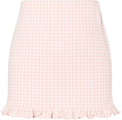 (W) MIU MIU 春夏22粉色格纹中腰直筒休闲半裙女款. MG1754-1GEV-F0E18 Buy (W) MIU MIU 春夏22粉色格纹中腰直筒休闲半裙女款. MG1754-1GEV-F0E18