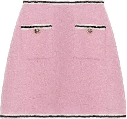 (W) MIU MIU SS22 粉色纯色A字天鹅绒休闲半身裙女款。 MG1746-2E37 Lookbook (W) MIU MIU SS22 粉色纯色A字天鹅绒休闲半身裙女款。 MG1746-2E37