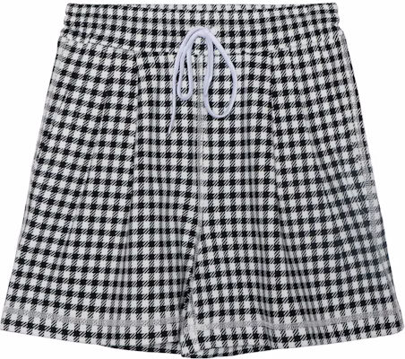 (Women) MIU MIU SS22 Plaid Lace-Up Slim Fit Casual Shorts Women Black MJP271-10OP-F0967 Order (Women) MIU MIU SS22 Plaid Lace-Up Slim Fit Casual Shorts Women Black MJP271-10OP-F0967