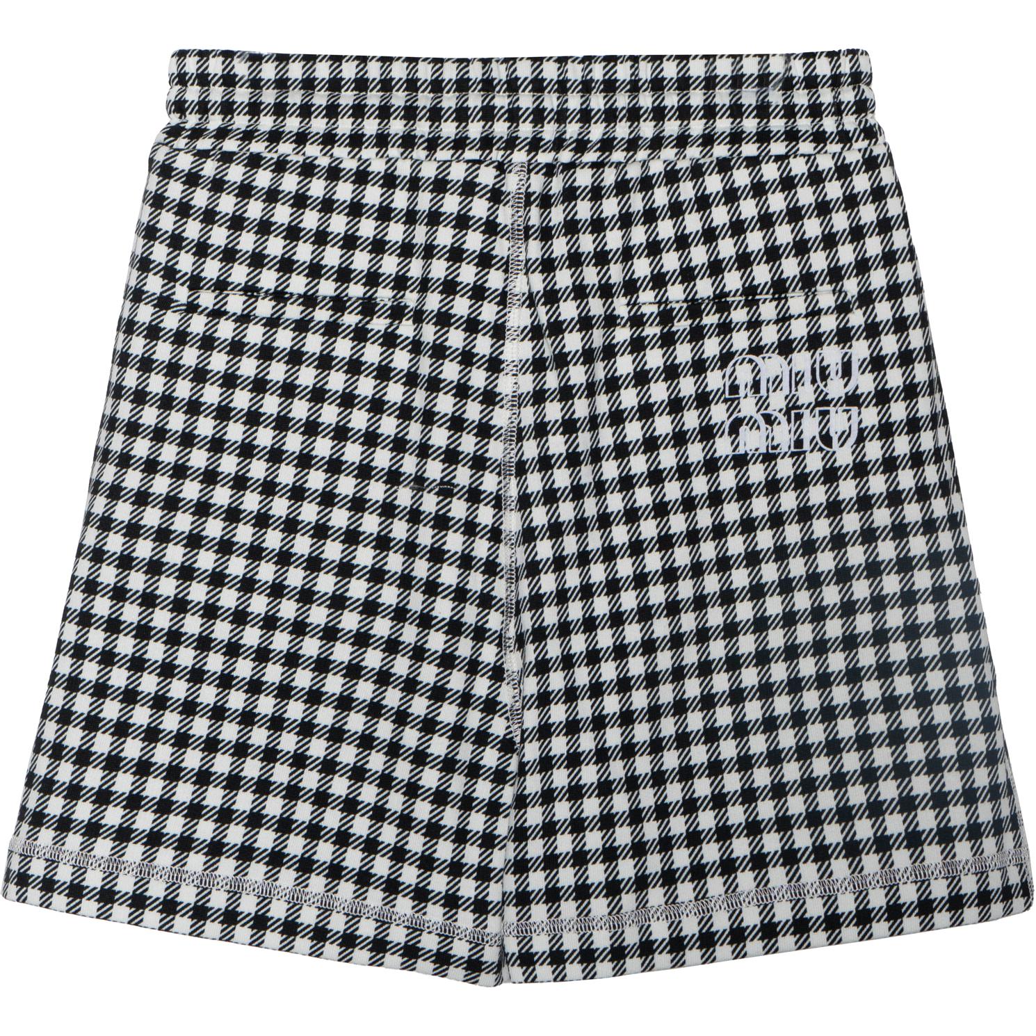 (Women) MIU MIU SS22 Plaid Lace-Up Slim Fit Casual Shorts Women Black MJP271-10OP-F0967 圖 3