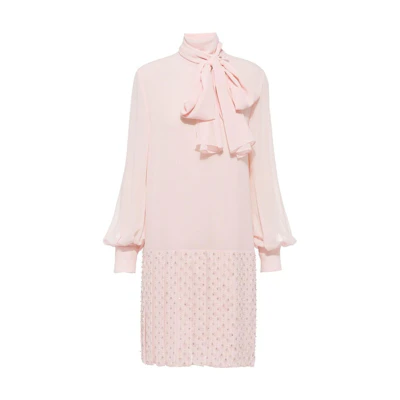 (Women) MIU MIU SS22 Sequin Embellished Long Sleeve Dress Women’s Pink MF4624-10RO-F0384