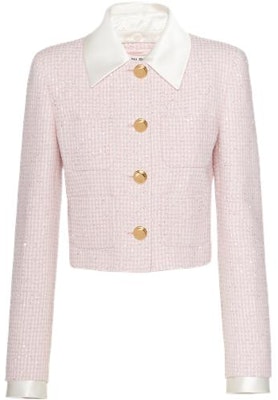 (W) MIU MIU SS22 シングルブレストチェックジャケット ピンク MH1732-1Y8W-F0E18 Order (W) MIU MIU SS22 シングルブレストチェックジャケット ピンク MH1732-1Y8W-F0E18