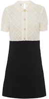 (Women) MIU MIU SS22 Vintage Lace A-Line Short-Sleeve Dress for Women Colorblock. MF4618-10BW-F0002 (Women) MIU MIU SS22 Vintage Lace A-Line Short-Sleeve Dress for Women Colorblock. MF4618-10BW-F0002