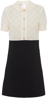 (Women) MIU MIU SS22 Vintage Lace A-Line Short-Sleeve Dress for Women Colorblock. MF4618-10BW-F0002 Buy (Women) MIU MIU SS22 Vintage Lace A-Line Short-Sleeve Dress for Women Colorblock. MF4618-10BW-F0002