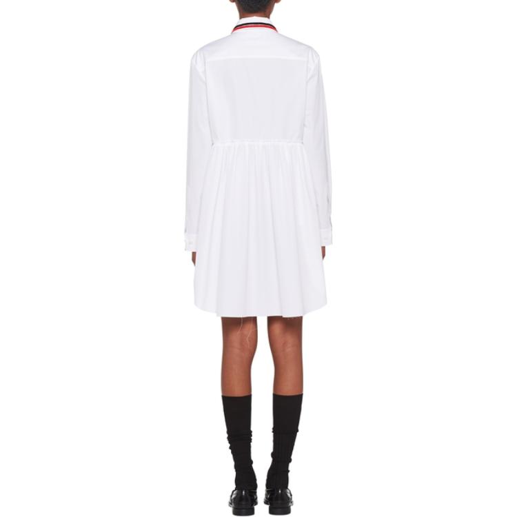 (Women) MIU MIU SS22 White Long Sleeve Button-Up Solid Color Dress MF4606-10RG-F0009 圖 4