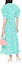 Shop (W) MIU MIU SS22 女士蓝色花卉印花V领短袖中长连衣裙 MF4522-10MA-F0G1S