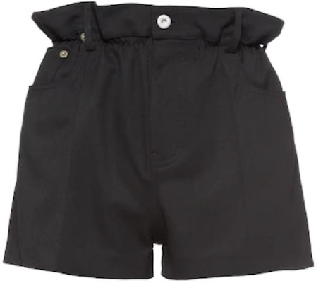 (Women) MIU MIU SS23 Black High-Waist Straight Casual Shorts. MP1526-1R1-F0002 Order (Women) MIU MIU SS23 Black High-Waist Straight Casual Shorts. MP1526-1R1-F0002