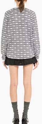 (W) MIU MIU SS23 Kardigan Hitam Leher V Cetakan Huruf Rajut. MMF720-12ZI-F0964-S-231 Shop (W) MIU MIU SS23 Kardigan Hitam Leher V Cetakan Huruf Rajut. MMF720-12ZI-F0964-S-231