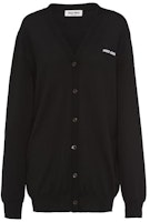(Women) MIU MIU SS23 Black V-Neck Long Sleeve Knit Cardigan MMF727-128X-F0002-S-231 (Women) MIU MIU SS23 Black V-Neck Long Sleeve Knit Cardigan MMF727-128X-F0002-S-231