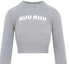 Shop (Women) MIU MIU SS23 Gray Solid Color Round Neck Cropped Sweater. MML809-13K1-F0031