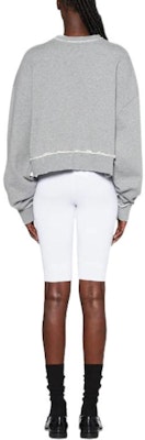 (Women) MIU MIU SS23 Grey Pullover Sweatshirt with Logo Embroidery MJL911-12Y0-F0031 Shop (Women) MIU MIU SS23 Grey Pullover Sweatshirt with Logo Embroidery MJL911-12Y0-F0031