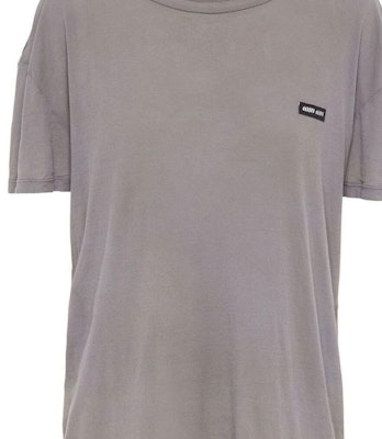 (W) MIU MIU SS23 灰色短袖T恤附標誌貼片。 MJN471-121U-F0112 Details for (W) MIU MIU SS23 灰色短袖T恤附標誌貼片。 MJN471-121U-F0112