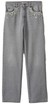 (W) MIU MIU SS23 Jeans Abu-Abu Bordir Model Straight-Leg Mid-Rise. GWP483-13RN-F0031-S-232 Buy (W) MIU MIU SS23 Jeans Abu-Abu Bordir Model Straight-Leg Mid-Rise. GWP483-13RN-F0031-S-232