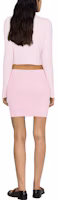 Shop (W) MIU MIU SS23 高腰徽標粉色迷你裙 休閒款式 MMG430-122P-F0028