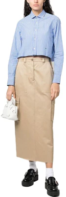 (Women) MIU MIU SS23 High-Waisted Long Skirt with Utility Pockets Beige MG1946-1UPX-F0065 Lookbook (Women) MIU MIU SS23 High-Waisted Long Skirt with Utility Pockets Beige MG1946-1UPX-F0065
