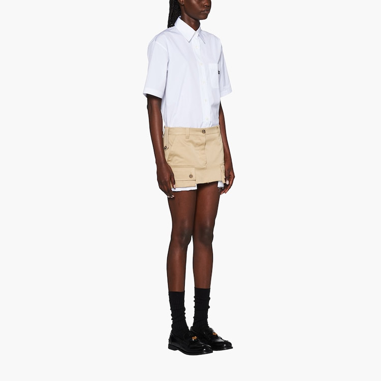 (Women) MIU MIU SS23  Khaki Button Pocket Straight Mini Skirt Casual Style. MG1939-1UPX-F0065 圖 6