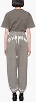 Shop (W) MIU MIU SS23 字母印花卡其色圓領休閒T恤。 MJN456-12Y1-F0031-S-231