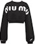 Order (W) MIU MIU SS23 Logo Print Crewneck Pullover Sweatshirt Hitam. MJL925-12Y1-F0002