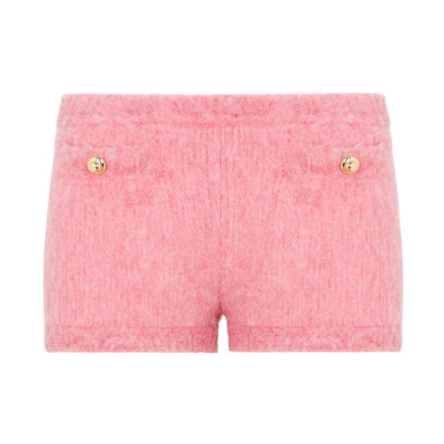 (Women) MIU MIU SS23 Pink Casual Shorts with Back Logo. MMP187-12KD-F0028