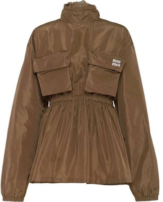 (Women) MIU MIU SS23 Pullover Jacket with Chest Pocket in Clay Gray. MT1863-121I-F0572 Buy (Women) MIU MIU SS23 Pullover Jacket with Chest Pocket in Clay Gray. MT1863-121I-F0572