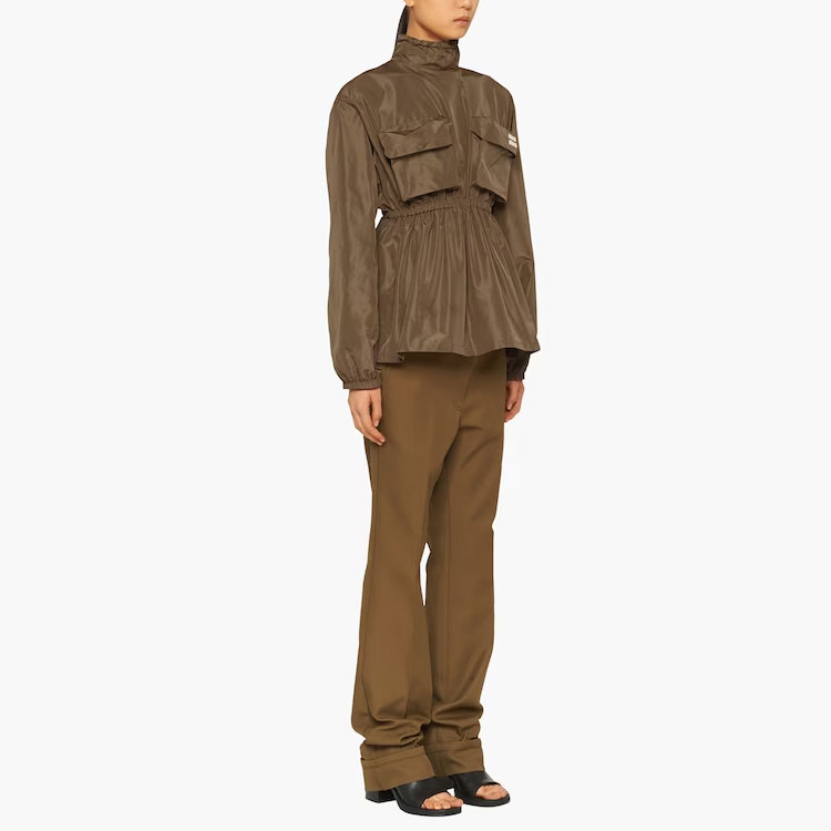 Purchase (Women) MIU MIU SS23  Pullover Jacket with Chest Pocket in Clay Gray. MT1863-121I-F0572