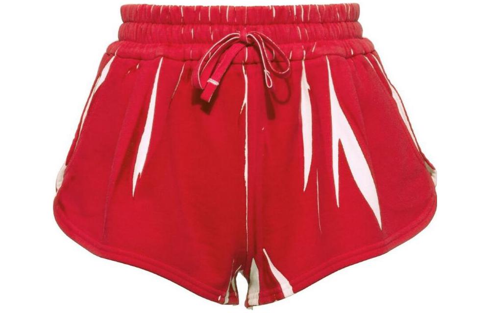 (Women) MIU MIU SS23  Red Logo Printed Casual Shorts. MJP293-12Y1-F0011