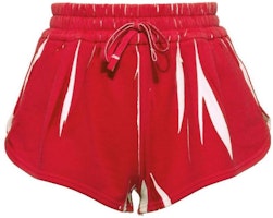 (Women) MIU MIU SS23 Red Logo Printed Casual Shorts. MJP293-12Y1-F0011 (Women) MIU MIU SS23 Red Logo Printed Casual Shorts. MJP293-12Y1-F0011