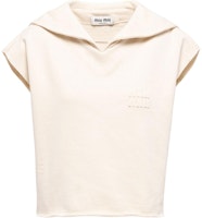(Women) MIU MIU SS23 Sleeveless Hoodie Pullover Solid Off-White MJT654-102J-F0304 (Women) MIU MIU SS23 Sleeveless Hoodie Pullover Solid Off-White MJT654-102J-F0304