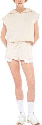 (W) MIU MIU SS23 Hoodie Tanpa Lengan Pullover Warna Putih Krem MJT654-102J-F0304 Lookbook (W) MIU MIU SS23 Hoodie Tanpa Lengan Pullover Warna Putih Krem MJT654-102J-F0304