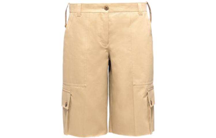Order (W) MIU MIU SS23 Seluar Pendek Bermuda Lurus Khaki MP1648-1UPX-F0065