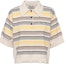 Order (W) MIU MIU SS23 Kemeja Polo Jalur Rajut Berhuruf Pelbagai Warna. MML796-1VIN-F0304-S-232