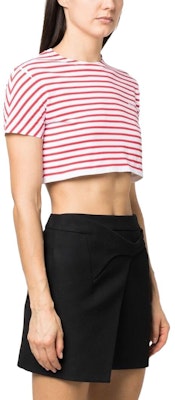 (W) MIU MIU SS23 红色条纹短袖短款T恤。 MJN452-12P7-F0970-S-231 Purchase (W) MIU MIU SS23 红色条纹短袖短款T恤。 MJN452-12P7-F0970-S-231