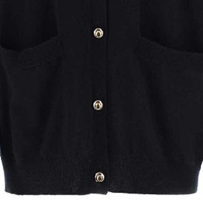 (W) MIU MIU SS23 Kardigan Kasmir Jalur Leher-V dengan Butang Depan MMF709-12ZH-F022X Shop (W) MIU MIU SS23 Kardigan Kasmir Jalur Leher-V dengan Butang Depan MMF709-12ZH-F022X