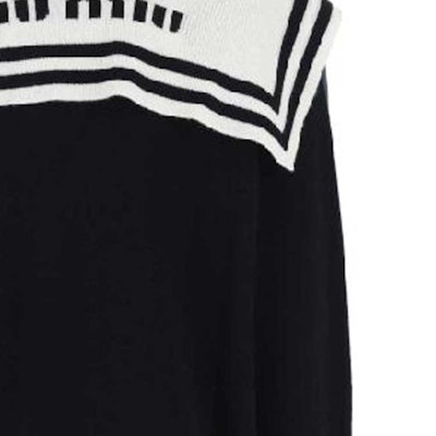 (W) MIU MIU SS23 Kardigan Kasmir Jalur Leher-V dengan Butang Depan MMF709-12ZH-F022X Details for (W) MIU MIU SS23 Kardigan Kasmir Jalur Leher-V dengan Butang Depan MMF709-12ZH-F022X