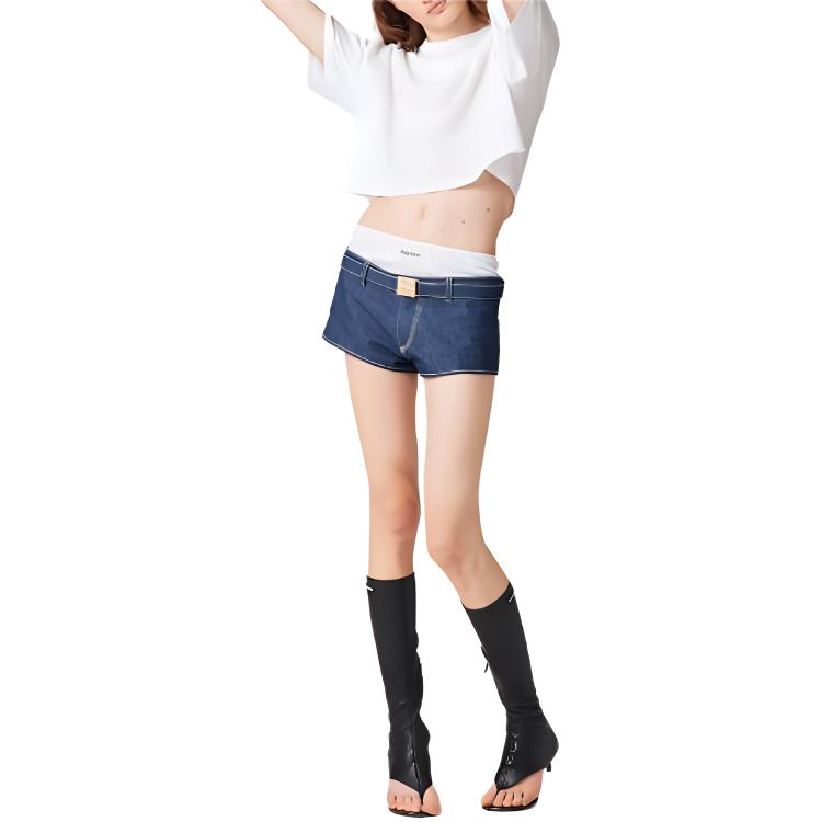 Lookbook (W) MIU MIU SS23 白色刺繡Logo棉質短版針織T恤 MJN385-1YXT-F0009-S-232