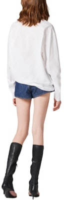 (Women) MIU MIU SS23 White Long Sleeve Crewneck T-Shirt with Logo Embroidery MJL862-1YXT-F0009-S-232 Shop (Women) MIU MIU SS23 White Long Sleeve Crewneck T-Shirt with Logo Embroidery MJL862-1YXT-F0009-S-232