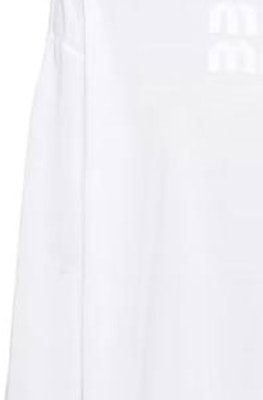 (Women) MIU MIU SS23 White Long Sleeve Crewneck T-Shirt with Logo Embroidery MJL862-1YXT-F0009-S-232 Details for (Women) MIU MIU SS23 White Long Sleeve Crewneck T-Shirt with Logo Embroidery MJL862-1YXT-F0009-S-232