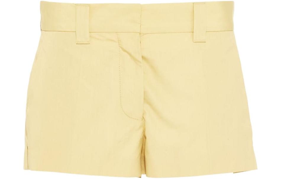 Order (W) MIU MIU SS23 黃色低腰直筒休閒短褲. MP1669-10RG-F0901