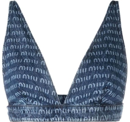 (W) MIU MIU SS23 满版Logo牛仔背心上衣 GWT037-1226-F0008 Order (W) MIU MIU SS23 满版Logo牛仔背心上衣 GWT037-1226-F0008