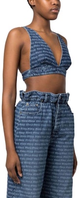 (W) MIU MIU SS23 满版Logo牛仔背心上衣 GWT037-1226-F0008 Purchase (W) MIU MIU SS23 满版Logo牛仔背心上衣 GWT037-1226-F0008