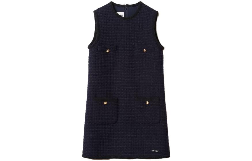 (Women) MIU MIU SS23 Blue Sleeveless Straight Short Zip Dress for Women. MF4781-1299-F0008 圖 2
