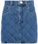 Buy (W) MIU MIU SS23 钻石印花水洗中腰牛仔迷你裙 女士蓝色牛仔裙 GWD269-12LY-F0013