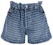 Order (Women) MIU MIU SS23 High-Waisted Button-Up Printed Denim Shorts Women Blue GWP424-1226-F0008-S-231