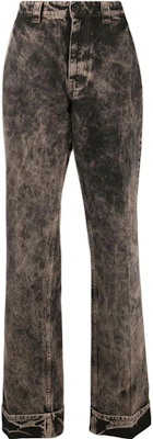 (W) MIU MIU SS23 Jeans Wanita Hitam Pola Marble Bordir Logo Low-Waist GWP467-121H-F0002-S-231 Order (W) MIU MIU SS23 Jeans Wanita Hitam Pola Marble Bordir Logo Low-Waist GWP467-121H-F0002-S-231